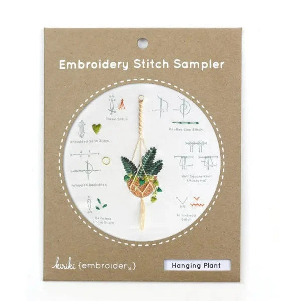 Hanging Plant Embroidery Stitch Sampler