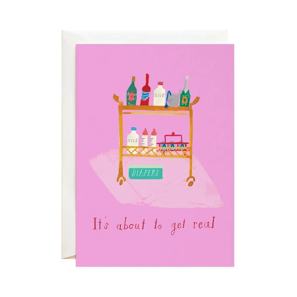 Diapers on the Bar Cart Card
