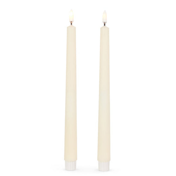10" Flameless Ivory Taper Candles