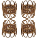 Twisted Rattan Napkin Ring Set/4