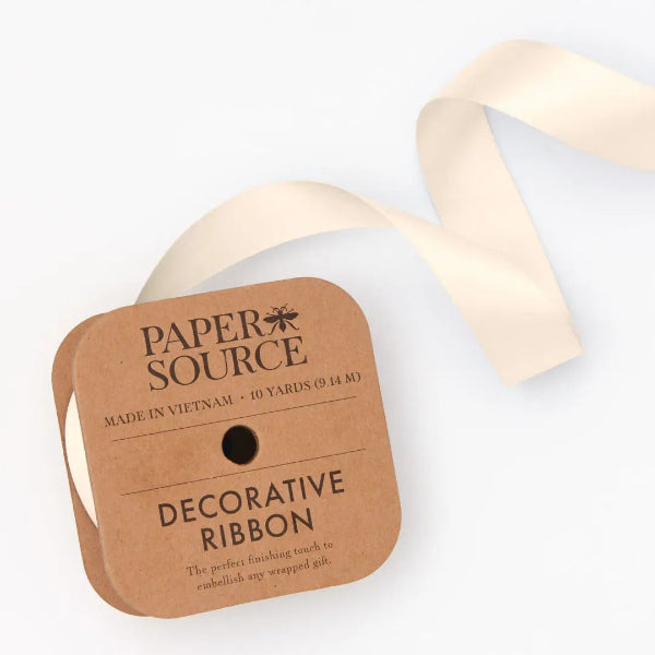 1" Cream Satin Ribbon