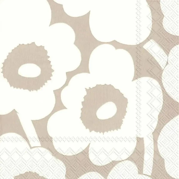 Unikko Linen Cream Lunch Napkin