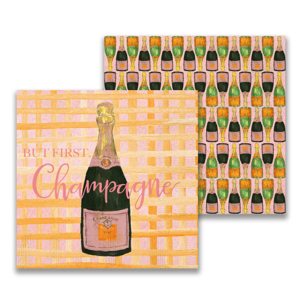But First, Champagne Cocktail Napkin
