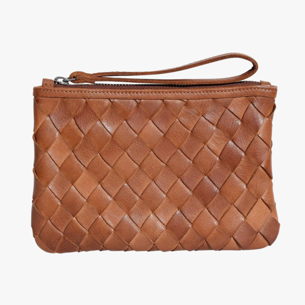 Amal Wristlet/Clutch in Cognac