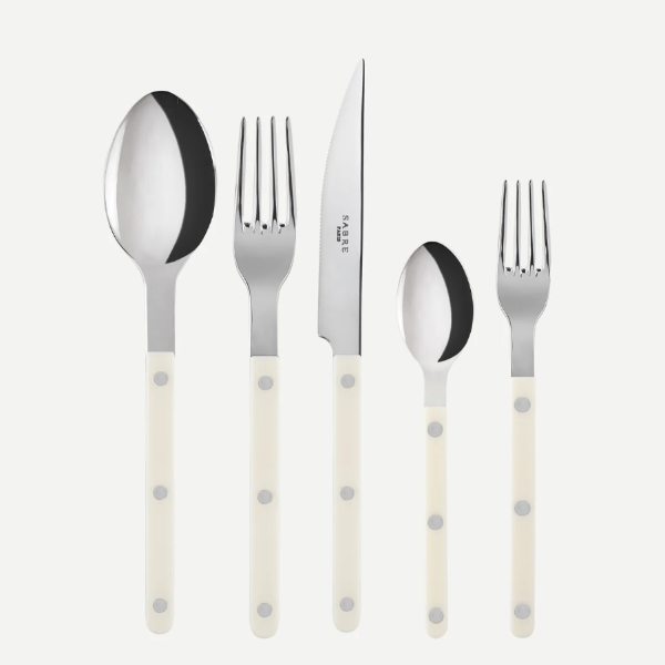 Bistro 5-Piece Place Setting: Ivory