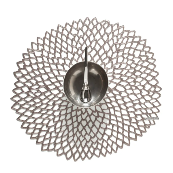 Dahlia Placemats: Gunmetal