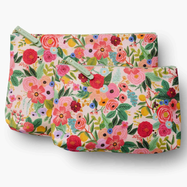 Garden Party Zippered Pouch Set