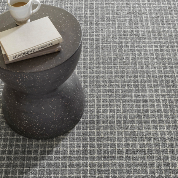 Conall Grey Micro Hooked Wool Rug
