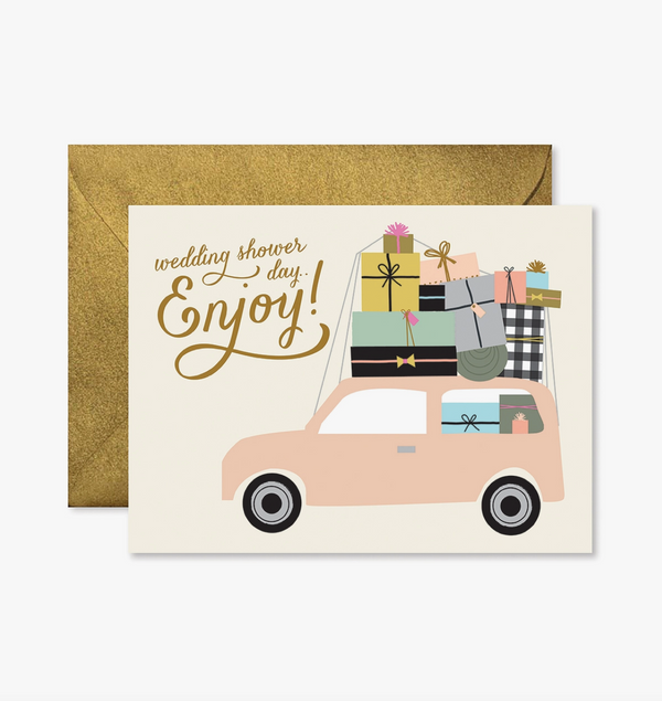Bridal Shower Car Greeting Card