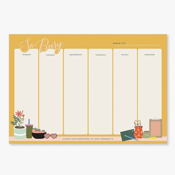 So Busy Weekly Desk Notepad