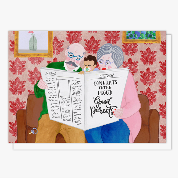 Congrats to Grandparents Baby Card