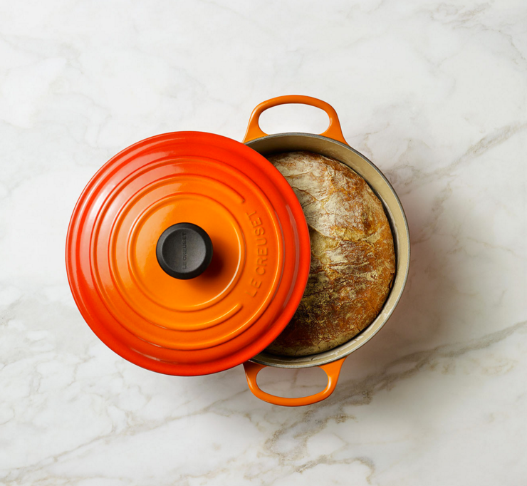 Le Creuset cookware.