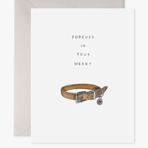 Pet Collar Sympathy Card