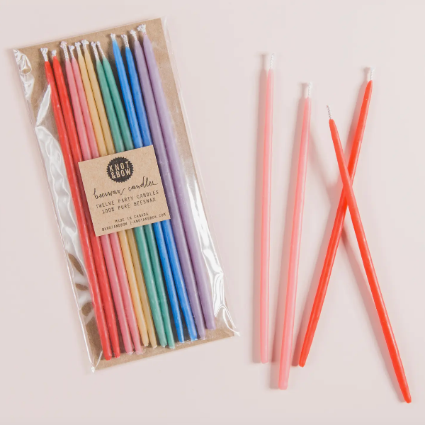 Bright Tall Beeswax Candles