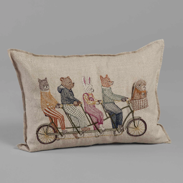 Tandem Bike Pocket Pillow