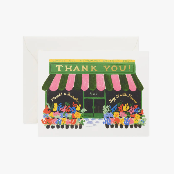 Flower Shop Thank You Card
