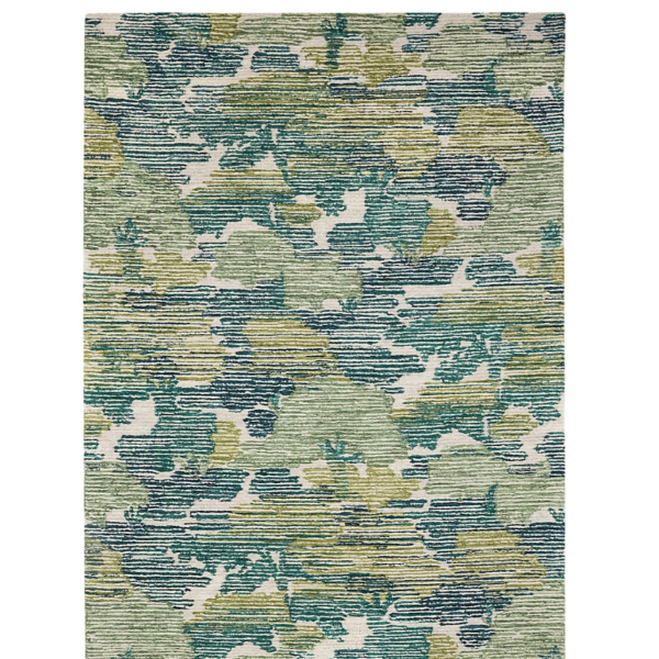 Ladycross Green Hand Hooked Wool Rug