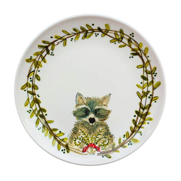 Raccoon Melamine Plate