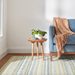 Poppy Woven Wool Rug: Moss
