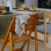 Leaves on Natural Linen Tea Towel