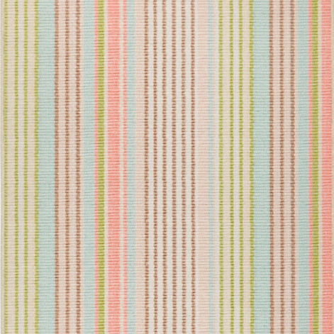Ana Ticking Aqua Machine Washable Rug