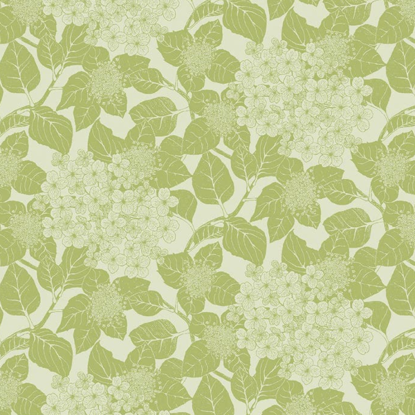 Mille Hortensias Vert Table Linens