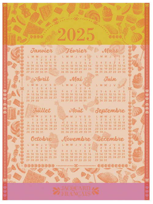 Calendar Tea Towel 2025