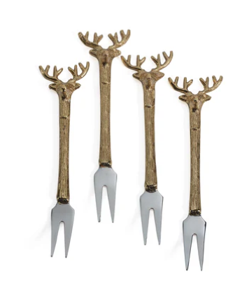 Stag's Head Cheese/Cocktail Fork (set of 4)