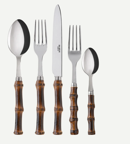 Panda Dark Bamboo 5-Pc Place Setting