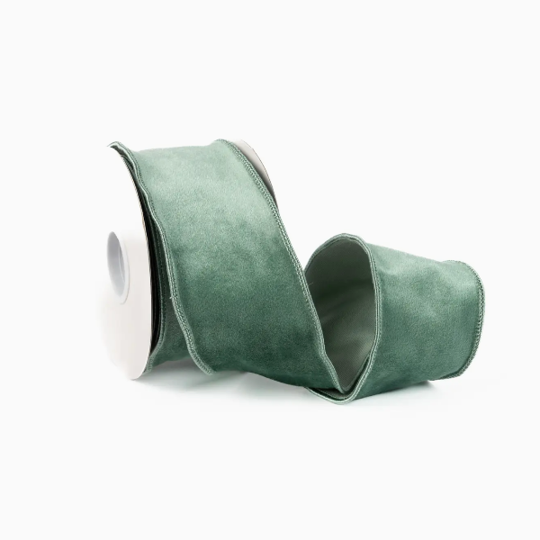 Velvet Ribbon 2.5" x 10 Yd - Celadon