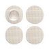 Mini Basketweave Backed Coasters 4 Pack
