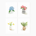 Assorted Flowers Notecards Set/8