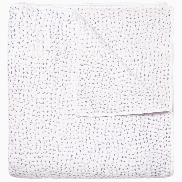 Lavender Hand Stitched Coverlets & Shams