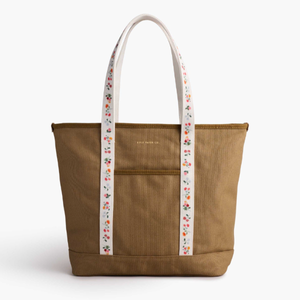 Ditsy Dahlia Canvas Carry All