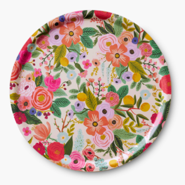 Garden Party Round Serving Tray