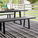 Tattersall Black Indoor/Outdoor Rug