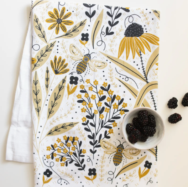 Bee Garden Tea Towel