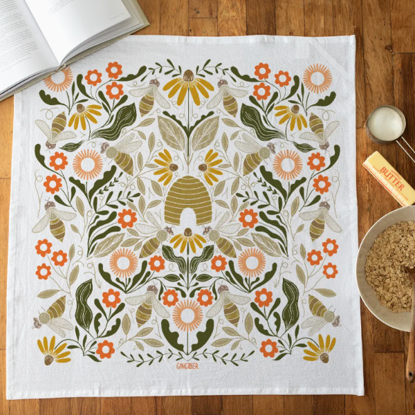 Beehive Tea Towel