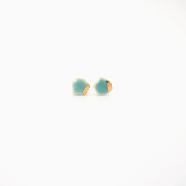 Tiny Geo Studs- Teal
