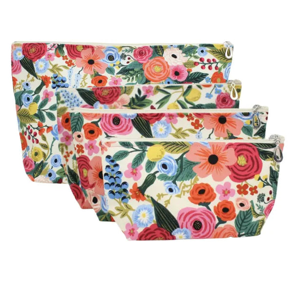 Makeup Bags- Cream Floral