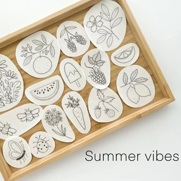 Summer Vibes Stick & Stitch Embroidery Patterns
