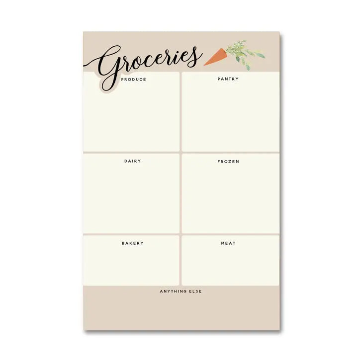 Grocery List Notepad