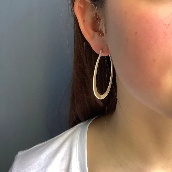 Medium Oval Earrings- Vermeil