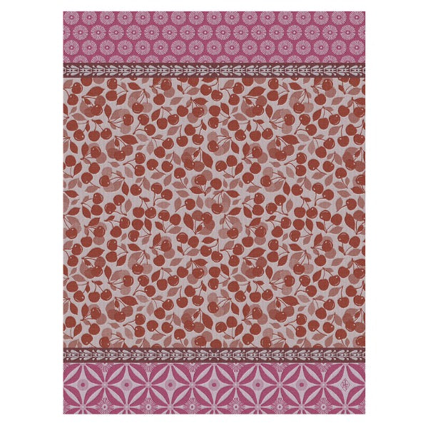 Cerises Red Tea Towel