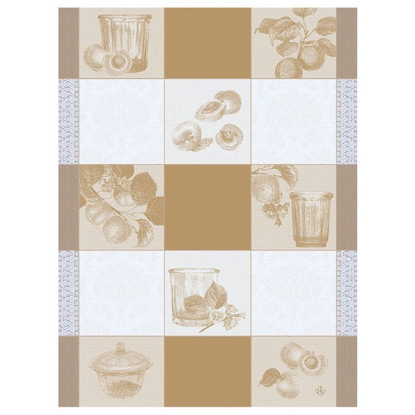 Confiture Carreaux Beige Tea Towel