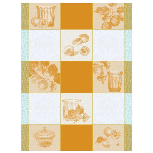 Confiture Carreaux Yellow Tea Towel