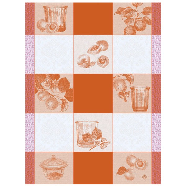 Confiture Carreaux Orange Tea Towel