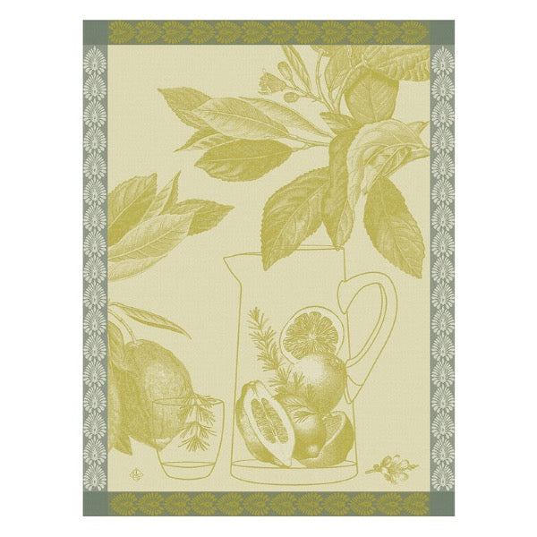 Eaux de Citrons Yellow Tea Towel
