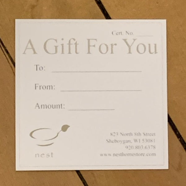 $50. Nesthomestore Gift Card