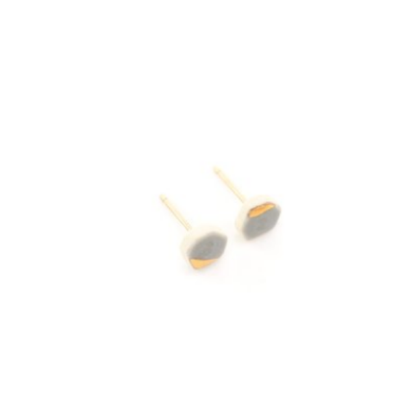 Tiny Geo Studs- Grey